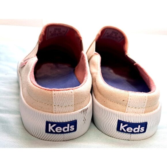 Keds Women's Softerra Size 9 Beige Slip Ons Embroidered Tropical Cocktails - Picture 5 of 9